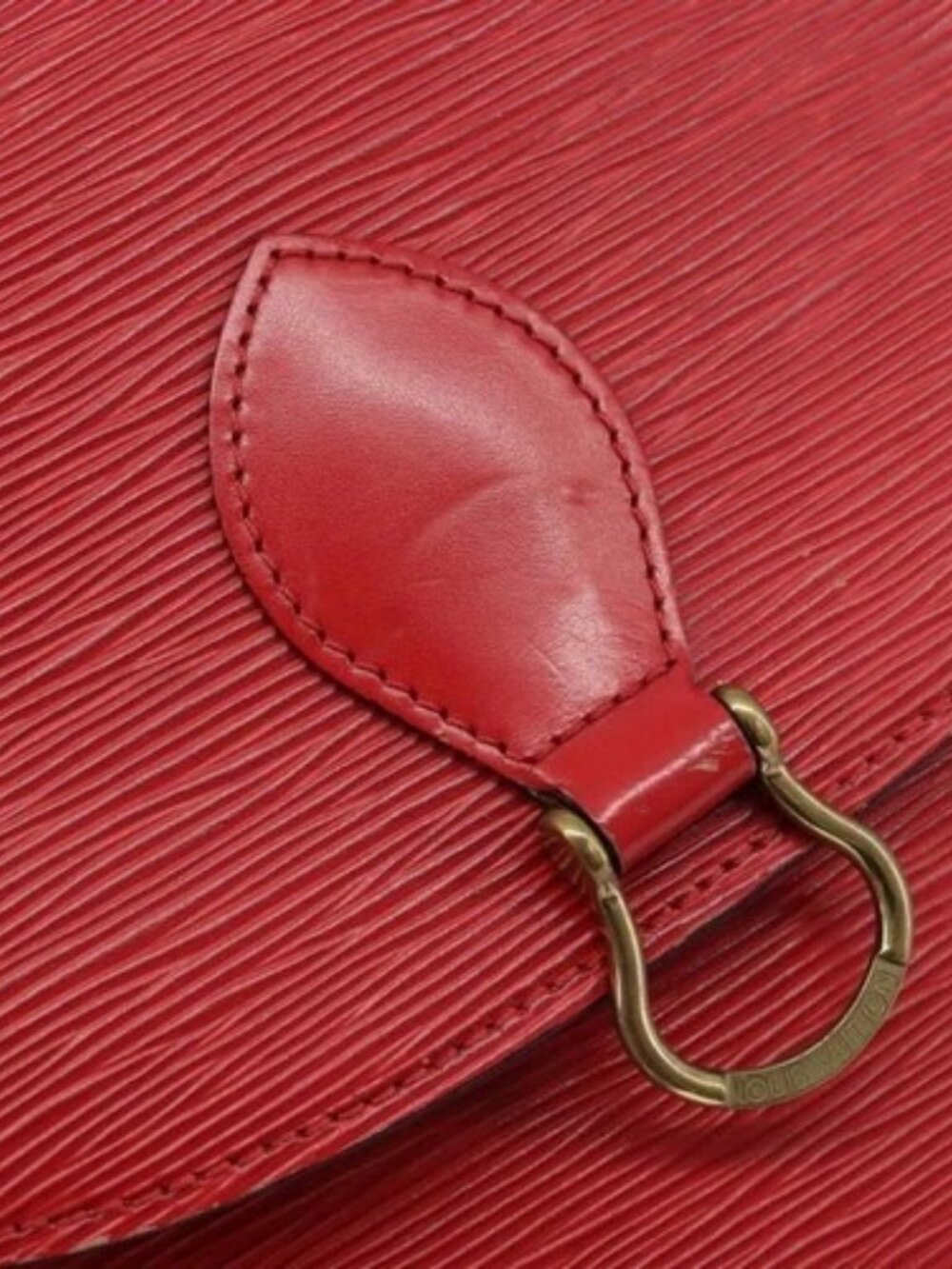 LOUIS VUITTON Epi Saint Cloud GM Shoulder Bag Red M52197 LV Auth 173158 - Picture 11 of 16